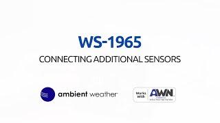 Ambient Weather WS-1965 | Connecting Additional Sensors