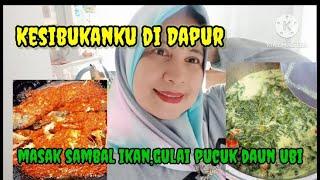 Kesibukanku Di Dapur,Masak Sambal Ikan Gembung,Gulai Pucuk Ubi