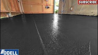 How to Pour a BLACK CONCRETE Garage Floor