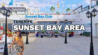 Hidden Gem! Tenerife SUNSET BAY AREA Walking Tour Vlog Bars Restaurants Pool Shops