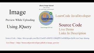 jQuery image preview & Size  By LearnCode JavaDeveloper
