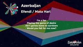 Efendi -  Mata Hari (Azerbaijan) [Karaoke Version] Eurovision 2021