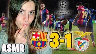 ASMR FÚTBOL  FC BARCELONA vs BENFICA  VUELTA OCTAVOS CHAMPIONS LEAGUE  | ASMR ESPAÑOL