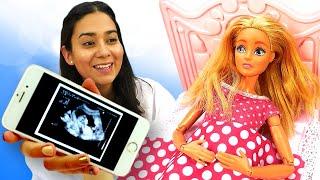 Puppen Video auf Deutsch. Barbie ist schwanger! Spielspaß mit Valeria
