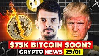 BITCOIN CRASH TO $75? TRUMP BUYS A LOT OF CRYPTO! VOLATILITY SOON? Crypto News 29/01