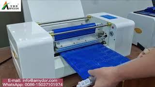 Digital Blue and Gold Two-Color Hot Foil Stamping Machine,Multi-color Hot Foil Printer AMD360D