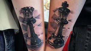 King Queen Tattoo | Chess King and Queen Tattoo Designs | Very popular and unique King Queen Tattoo