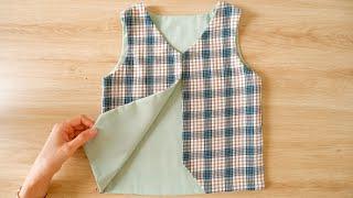 Have You Ever Seen The Way To Sew A Reversible Vest Easily Like This