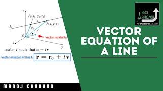 Vector Equation of a Line by Manoj Chauhan Sir - Best Approach