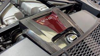 Installing our Carbon Fibre Engine Cover for Audi R8 V10