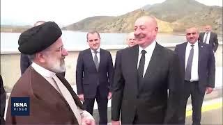 Iran's Raisi and Azerbaijan's Aliyev visit border dam prior to helicopter crash (English subtitles)