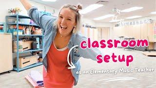 CLASSROOM SETUP DAY ONE // elementary music teacher