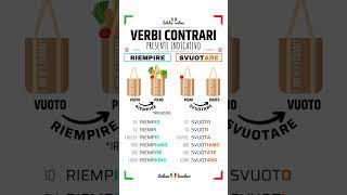 Italian Verbs - Riempire vs. Svuotare - Italian for beginners #shorts #italian lessons