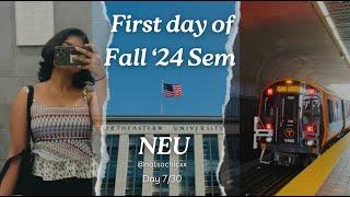 30 Day - Daily Vlog Challenge | Day 7/30 | Northeastern University | 1st day Experience | Fall '24