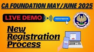 CA foundation May/June 2025 Registration process | How to Register CA foundation May/June 2025 Exams