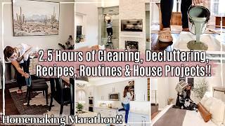 2024 EXTREME CLEANING MOTIVATION & HOMEMAKING MARATHON | HOUSE PROJECTS, RECIPES + DECLUTTERING