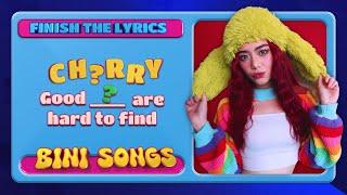 BINI QUIZ 2024 | FINISH THE LYRICS OF THE BINI SONG  | Visually Not Shy