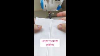 How to sew piping (sewing tutorial)