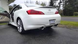 G37 vert Manzo exhaust OBX test pipes.