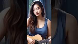 Beautiful girl playing guitar acoustic song #guitar #guitarcover#guitarsolo#guitarplayer #shortvideo