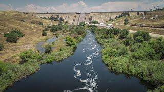 See the high water levels on the San Joaquin River during peak spring runoff