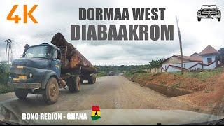 Diabaakrom Drive Tour in the Dormaa West Bono Region of Ghana 4K