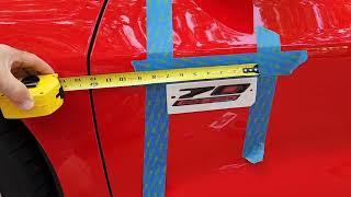Corvette 70th anniversary badge placement on C8 2023