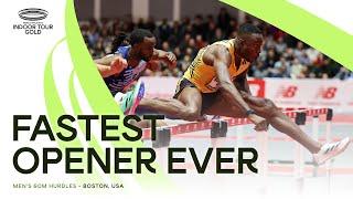 Grant Holloway storms to 7.35 over 60m hurdles in Boston | World Indoor Tour 2024