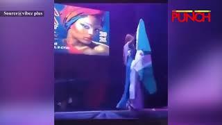 Miss Africa pageant displays blood-stained Nigerian flag in Russia