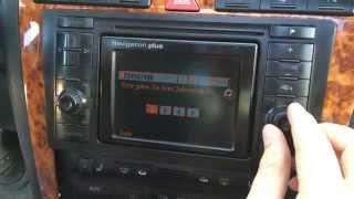 Input the code in the radio Audi A8