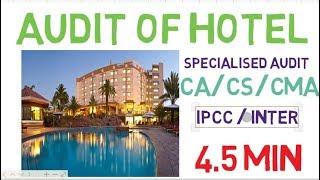 Audit of HOTEL in 4.5mins! (CA CS CMA AUDIT LECTURES)