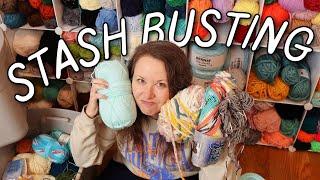 my MEGA yarn stash busting plan (ideas + decluttering)