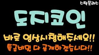 [도지코인 긴급속보]바로 영상시청해주세요!!//특급비밀 다 공개하겠습니다!!