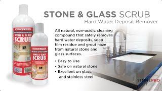 Safely Remove Mineral Deposits on Quartz with Stone and Glass Scrub