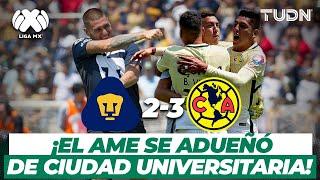 ¡Partidazo! El Ame consigue la victoria en los últimos minutos | Pumas -2-3 América -2017 | TUDN