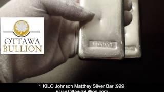 1 kg Johnson Matthey Silver Bar - Sell Silver Ottawa