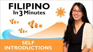 Learn Filipino - Filipino in Three Minutes - How to Introduce Yourself in Filipino