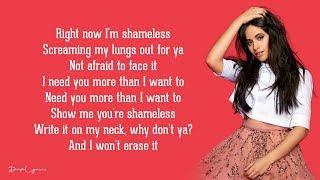 Camila Cabello - Shameless (Lyrics) 