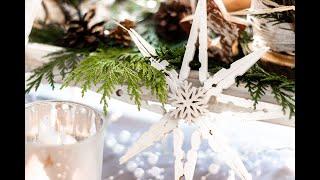 HOW TO MAKE CLOTHESPIN SNOWFLAKES