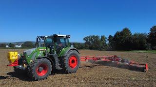 Fendt 724 beim Senf Drillen 