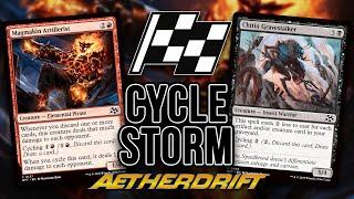 AETHERDRIFT EVOLVES CYCLE STORM! Magmakin Artillerist + Chitin Gravestalker | Pauper Magic MTG DFT