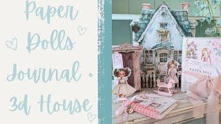 "Paper Doll Whimsy" Junk Journal +Flip 3d house Flip Through