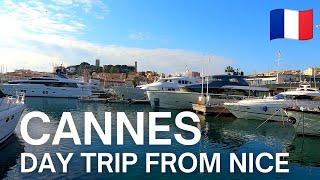 [4K] [Hindi] A Day in Cannes | Cannes city tour | Day trip from Nice | Beach side walk | कांन्स टूर