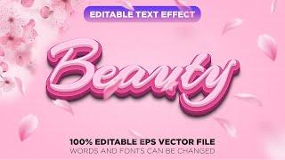 3d Text Effect in Illustrator - Beauty Product Logo in Adobe Illustrator