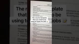 The resume template that you need to be using to apply for jobs  #resume #template #jobsearch