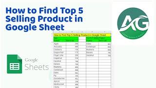 How to Find Top 5 Selling Product in Google Sheet | Hot 5 Selling Product