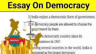 Democracy essay in english || essay on democracy || 10 lines essay on democracy