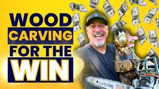 Wood Carving for Cash! RV Ministry Hustle $990 in 1 day!