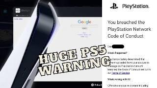 HUGE PS5 WARNING | PLAYSTATION IS YELLING AT THEIR USERS | DO NOT SEND LINKS VIA MESSAGES ANYMORE