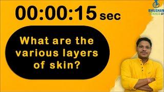 #shorts Video 3- What are the various layers of skin? Bhushan Science